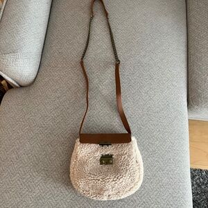 UGG shearling and leather mini cross body